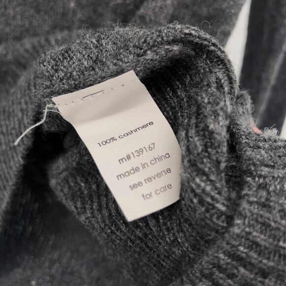 27 Miles Cashmere Sweater Sz S Malibu Devon Cold Shoulder Turtleneck Asymmetric - Picture 9 of 10